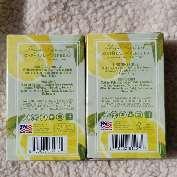 Shugar Soapworks Bath & Body Shugar Soapworks Oatmeal Verbena Soap